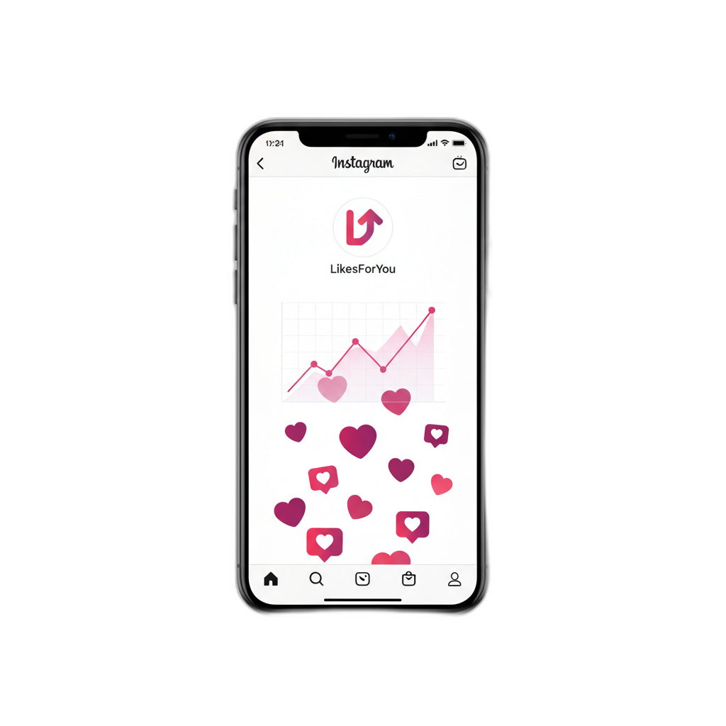 Painel LikesForYou no celular mostrando curtidas automáticas sendo entregues no Instagram